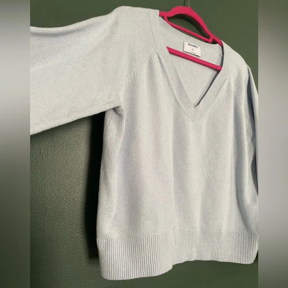 BUNDLE of (3) Old Navy Women's SoSoft V-Neck Sweaters Cream SeaGlass Black Med - Picture 12 of 16